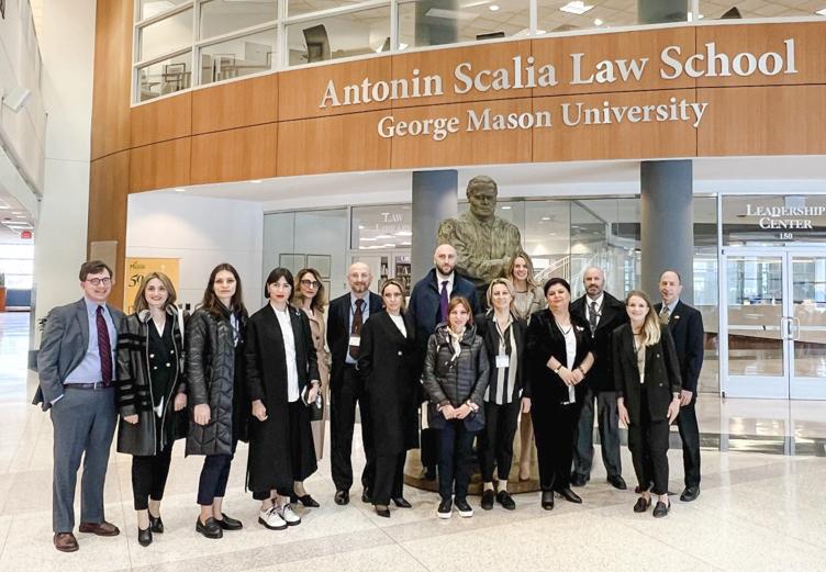 Professors Koob and Kochan pose with Georgian Judges